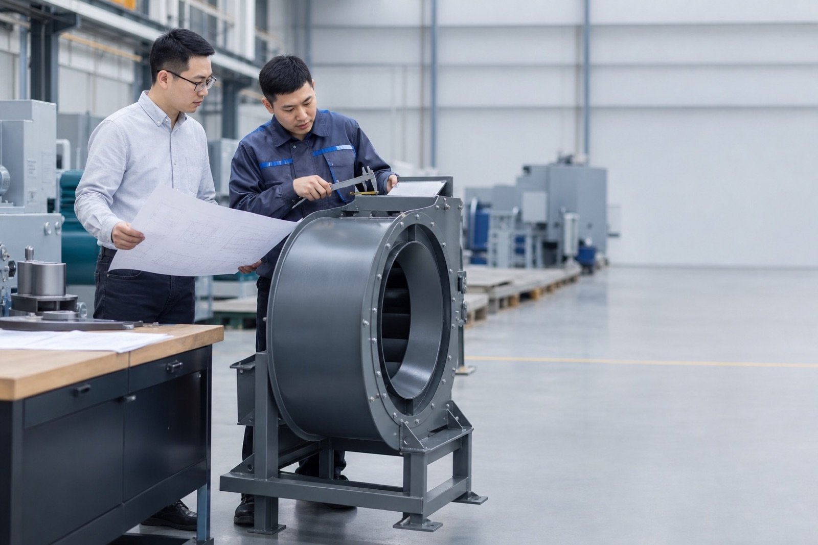 OEM industrial fan engineering review with drawings and configured equipment
