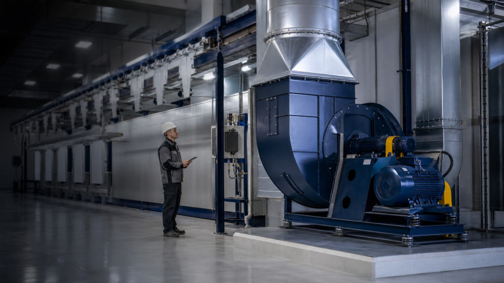 process exhaust fan solution for industrial coating line